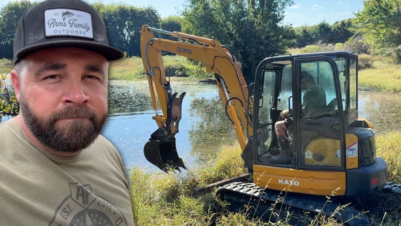 Pond Build Day 1, Let's Drain the Swamp!