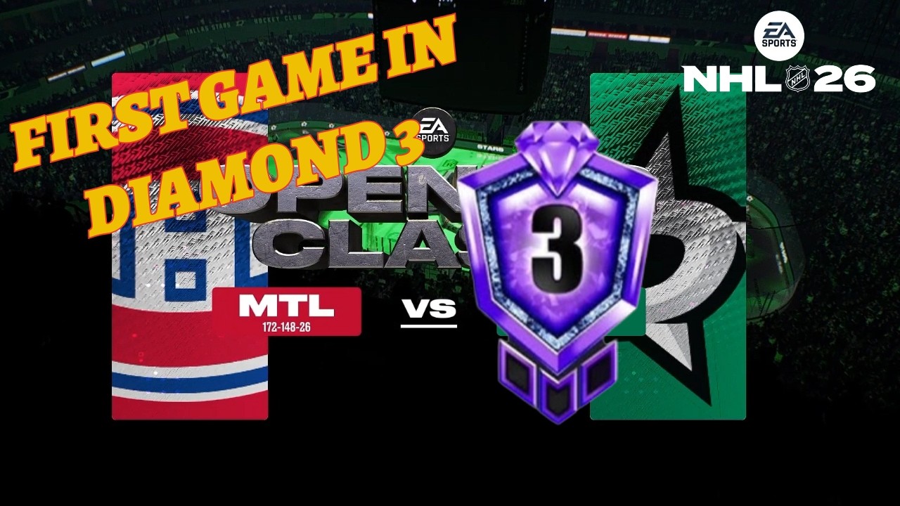 NHL 26 HUT - CRAZY COMEBACK TO FORCE OVERTIME - FIRST GAME IN DIAMOND 3!