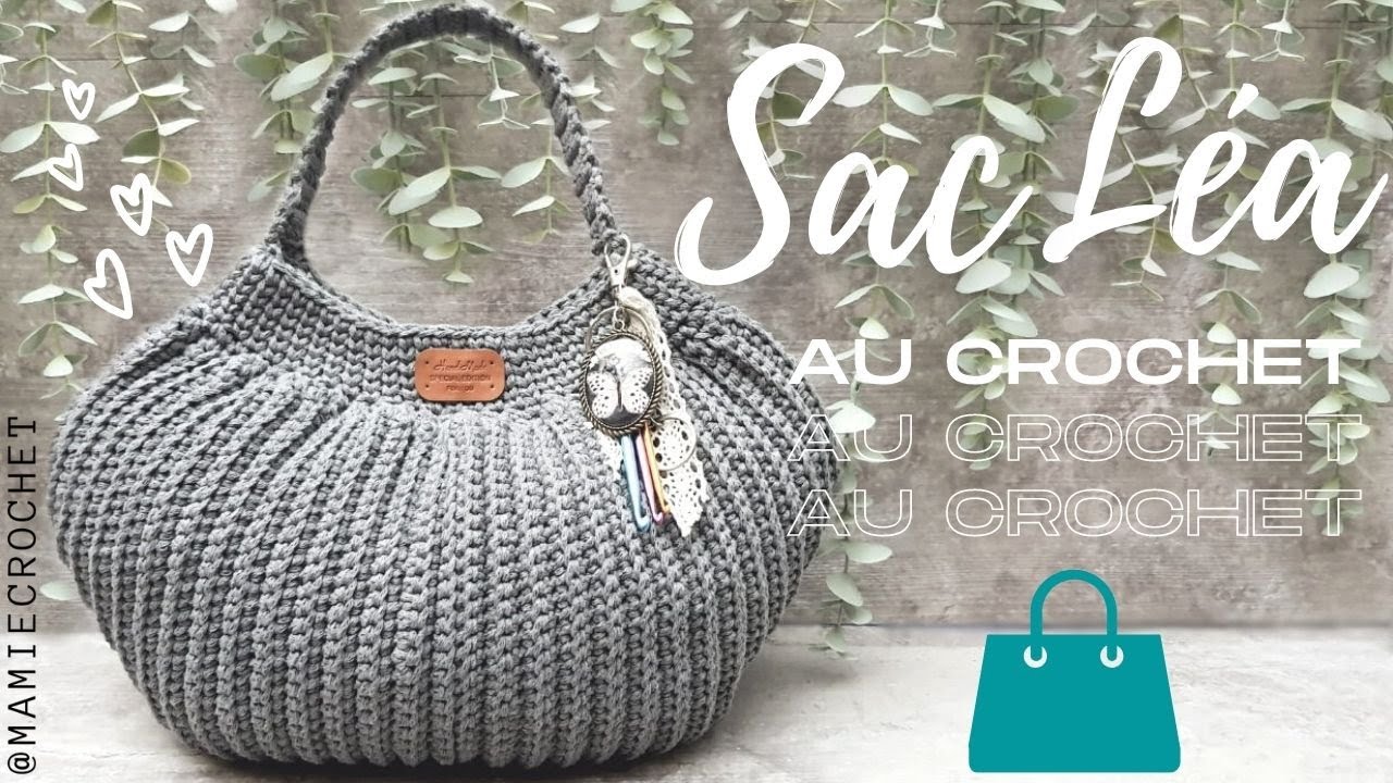 Comment faire UN SAC BOULE LEA ECONOMIQIE AU CROCHET TUTO pas a pas facile  #mamiecrochet #crochet