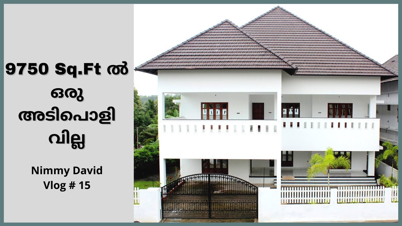 9750 sq.ft 6 bedroom Mediterranean mixed Indian traditional villa @ kangarappady kochi.