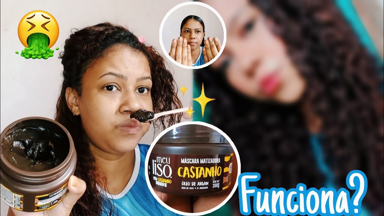 Testando a máscara matizadora da salon line castanho radiante no meu cabelo cacheado - Emy souza
