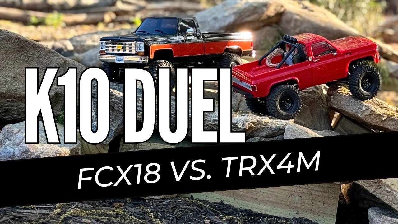 TRX4M Chevy K10 vs. FCX18 Chevy K10 Rock Crawling RC Crawler Course
