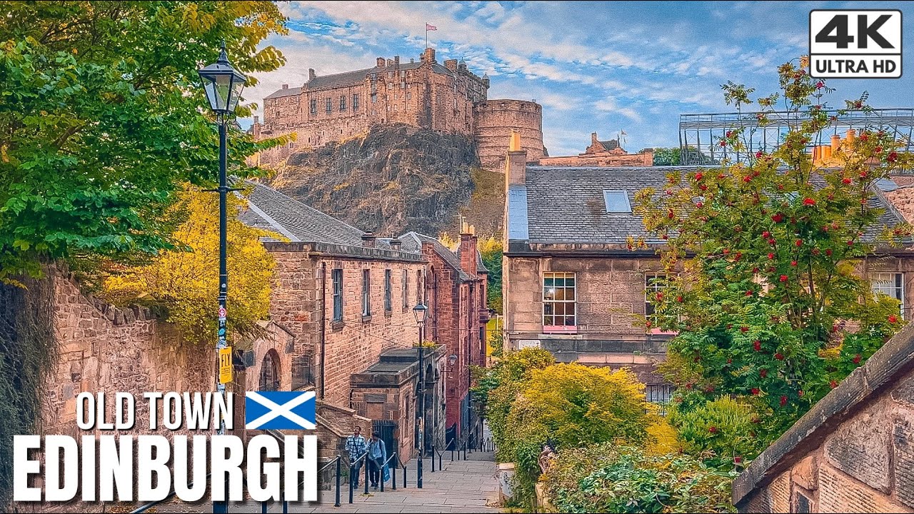 Edinburgh, Scotland 🏴󠁧󠁢󠁳󠁣󠁴󠁿 — Walking Tour in the Medieval Old Town【4K】