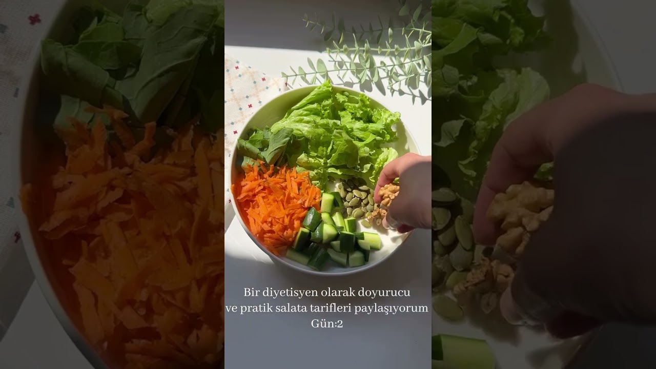 Doyurucu , pratik ve lezzetli salata tarifleri serisi -2-  #diyet&ouml;ğ&uuml;nleri  #pratiktarifler