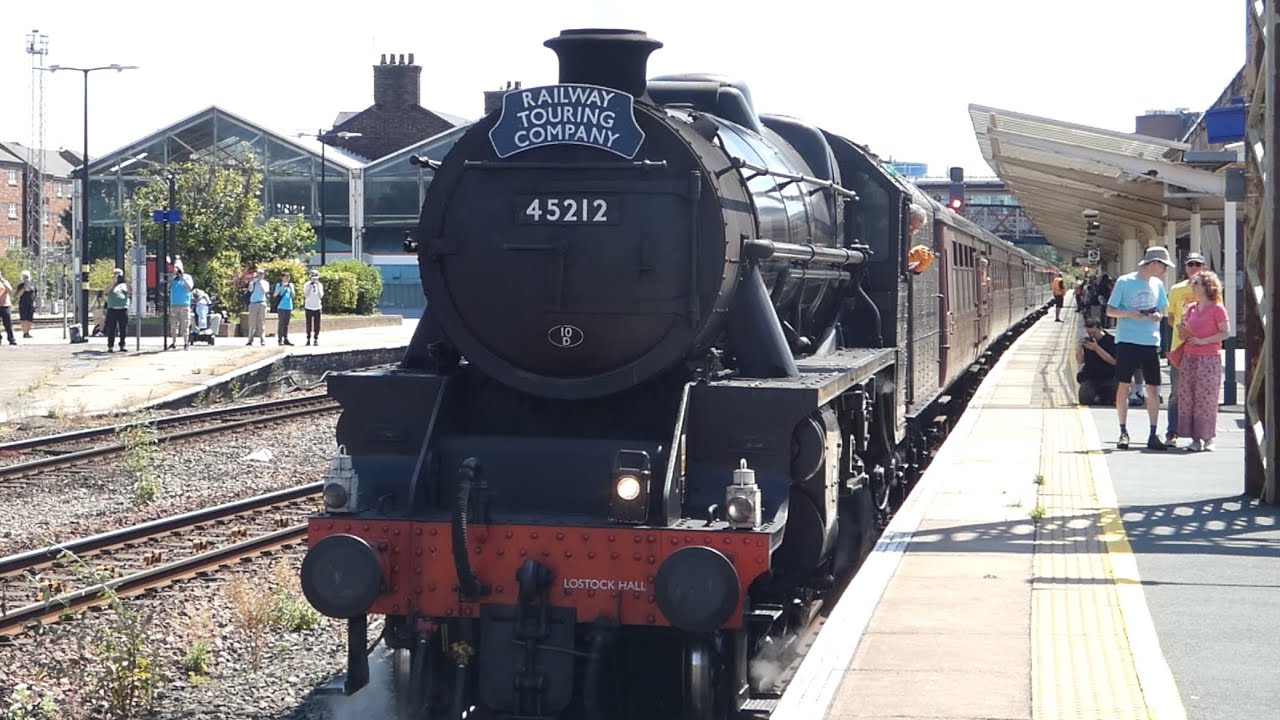 A Stanier Up The NWCL! | 45212 Takes Over From 57008 On The North Wales Coast Express 13/7/25