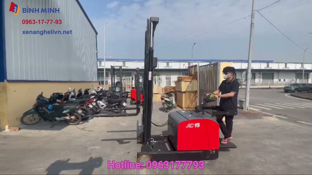 Xe nâng điện Lithium HELI 1.5 tấn đứng lái CQDM15-810