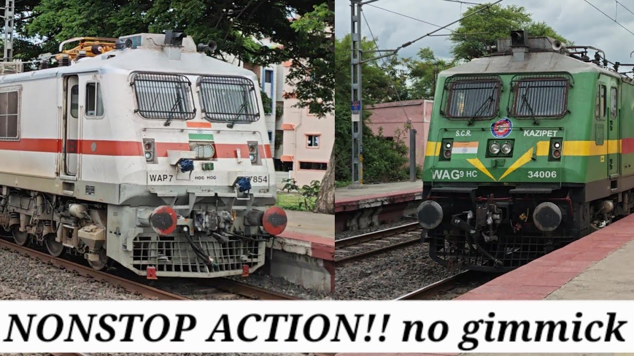Afternoon Trains on a Cloudy Day in Pune-Daund Section | 9 Trains spotted in 2 Hours, UP & DOWN LINE