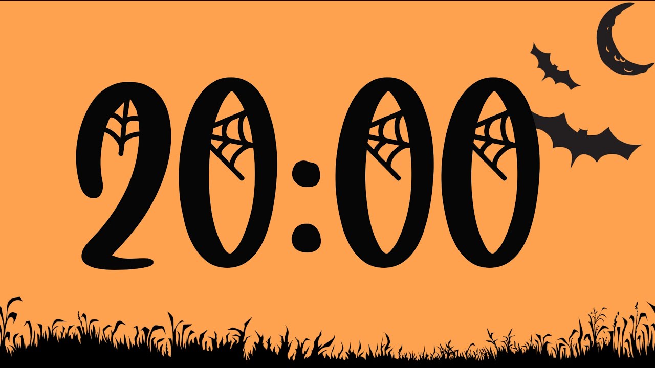 20 Minute Halloween Bats Timer (Spooky Electric Piano Tones at End)