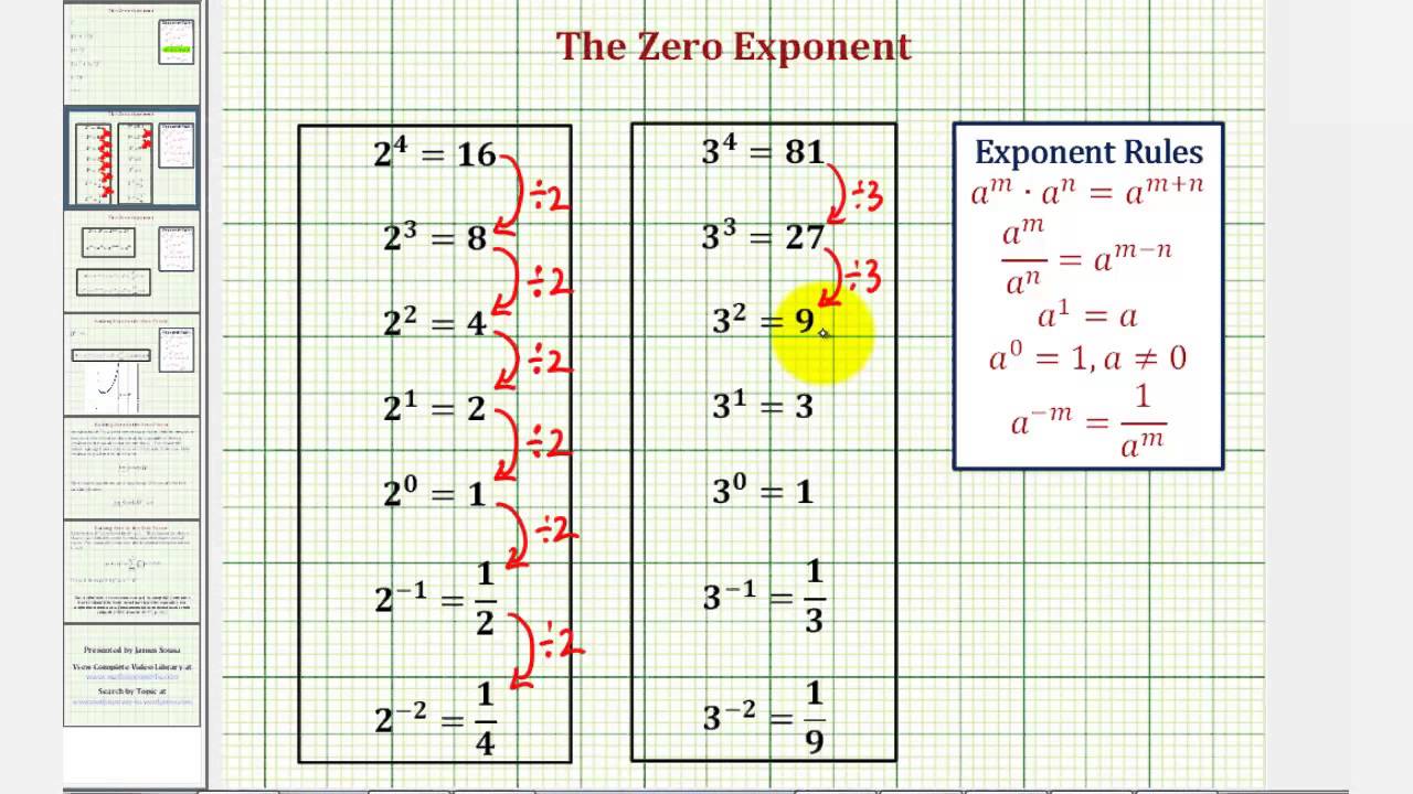 The Zero Exponent