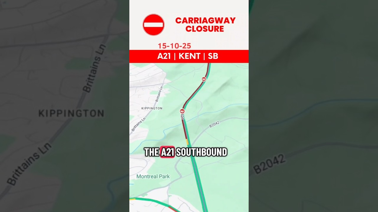 A21 ROAD TRAFFIC COLLISION ⚠️ | SOUTHBOUND CARRIAGEWAY ⛔ | KENT #uk #road #rtc #closure #delays