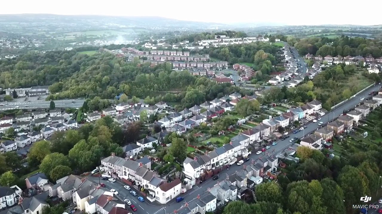 Flight over Newport Wales