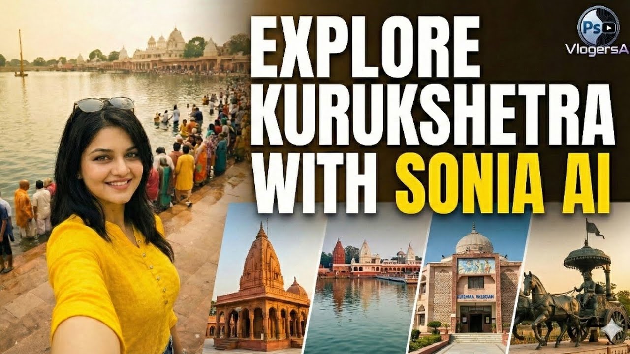 ​😲 पहली बार! एक AI लड़की ने देखा कुरुक्षेत्र | Sonia AI Vlog in Kurukshetra 🚩