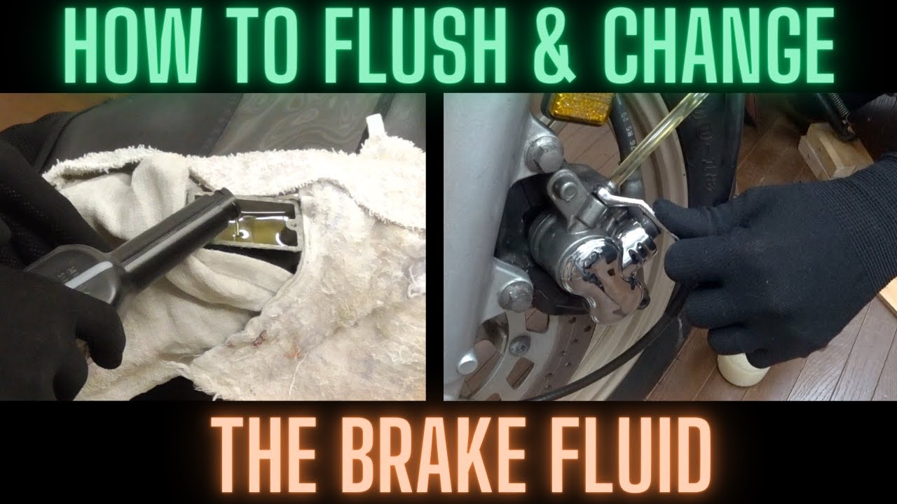 【How to flush and renew the brake fluid】Yamaha XV125 Virago, XV250 V-star Fluid bleeding & changing