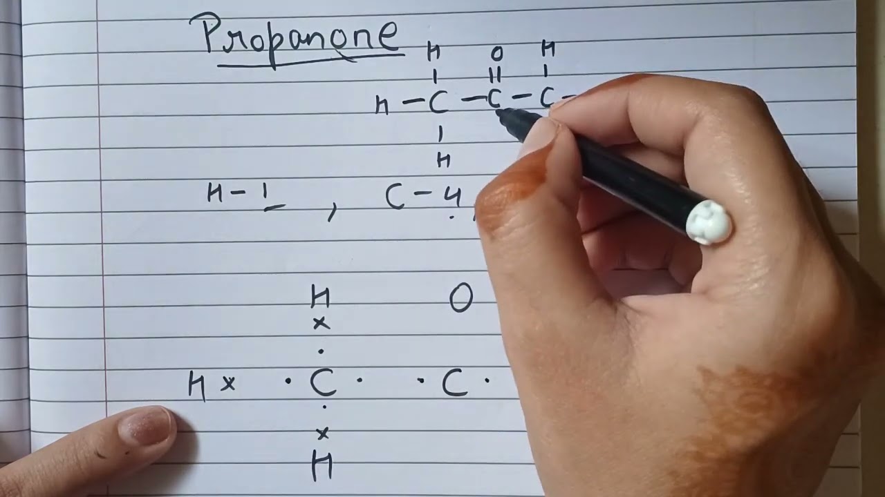 Draw electron dot structure for propanone