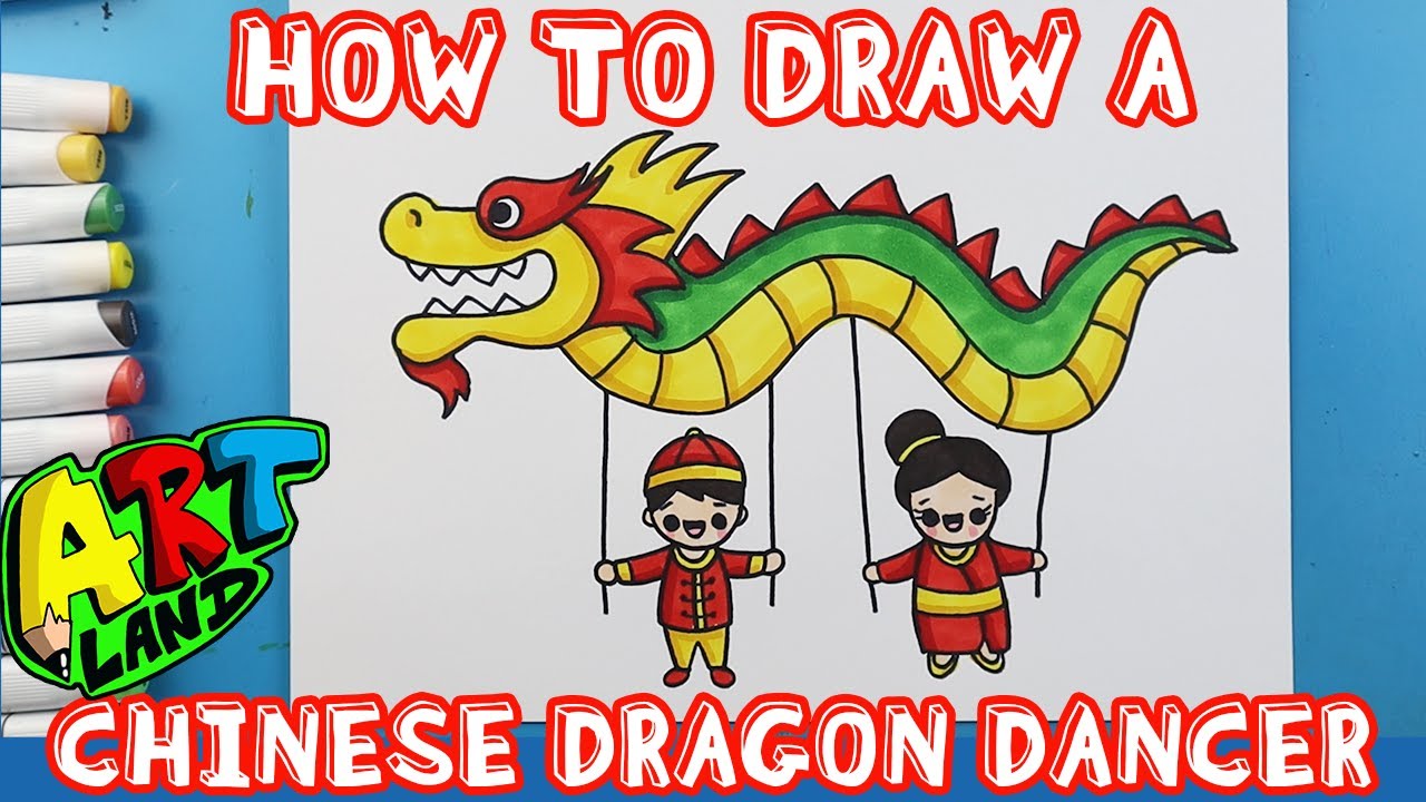 How to Draw a CHINESE DRAGON DANCER!!