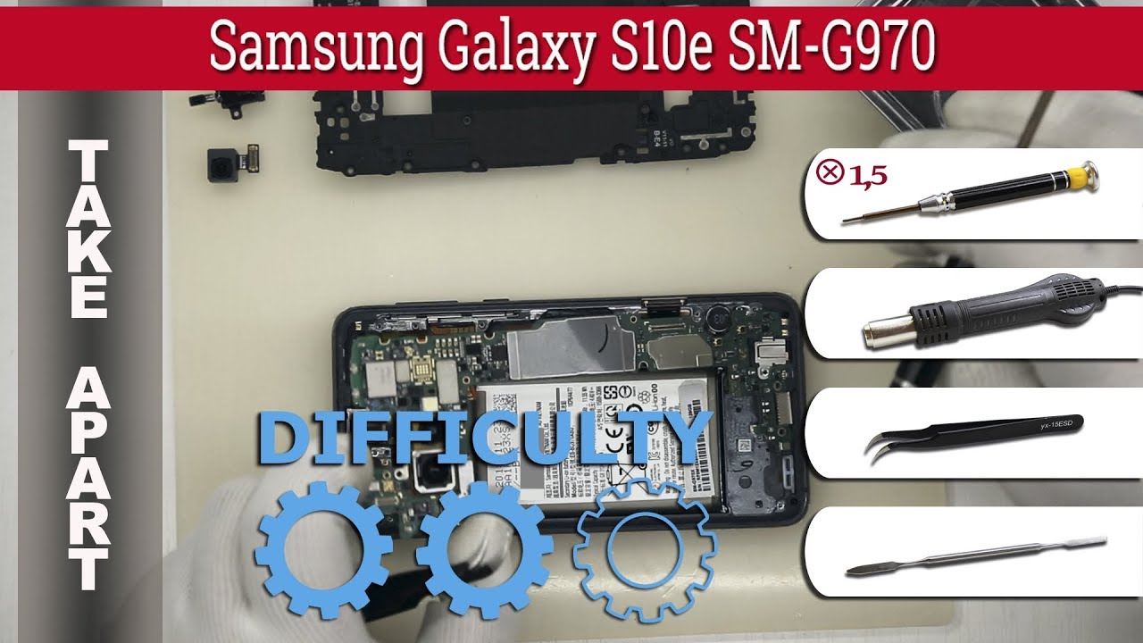Как разобрать 📱 Samsung Galaxy S10e SM-G970 Разборка и ремонт