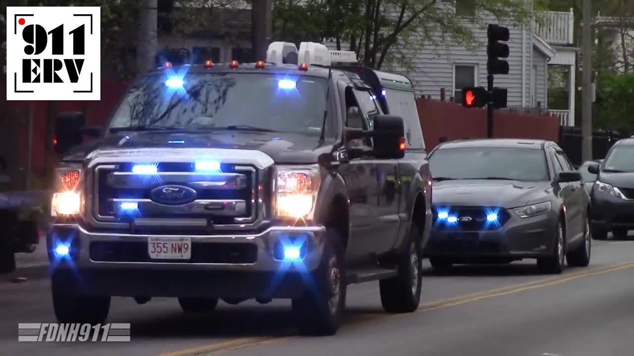 MBTA Police Units + Boston Fire Engine 42 and Rescue 2 Spare Responding