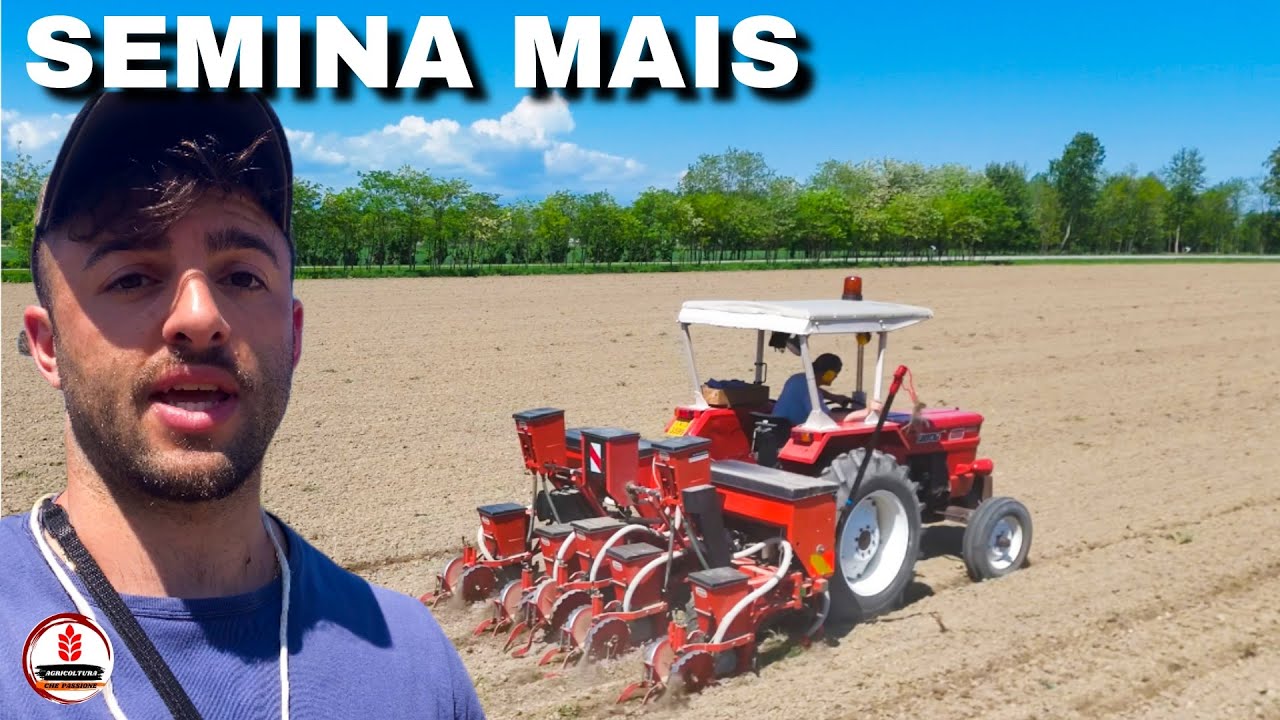 SEMINA MAIS | Seminatrice CARRARO 4 FILE | TRATTORE FIAT 500 SPECIAL