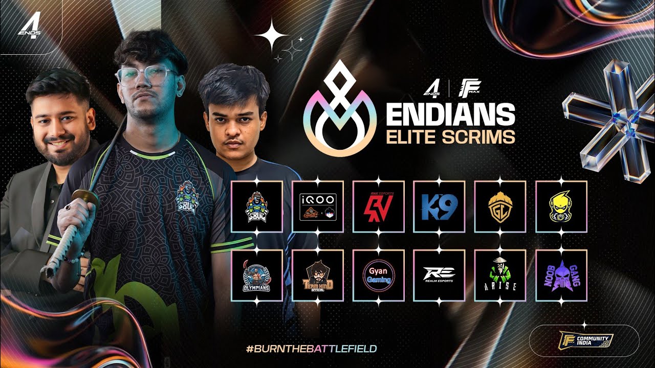 🔴ENDIANS ELITE SCRIMS - GRAND FINALS - DAY 2 #tsg #s8ul #godlike #k9 #rnx #teamhind