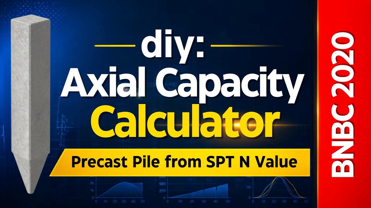DIY: EXCEL SHEET FOR CALCULATING AXIAL CAPACITY OF PRECAST PILE FROM SPT-N VALUE AS PER BNBC 2020.