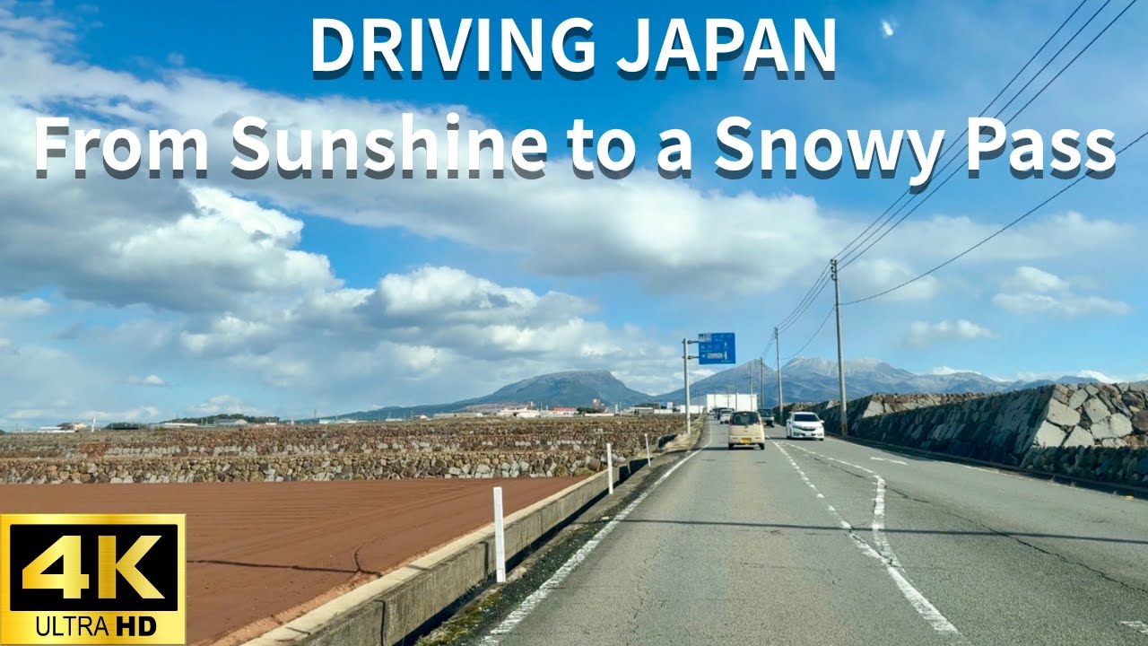 A Drive Between Seasons: From Sunny Roads to a Snowy Mountain Pass | 季節の狭間を走る [4K]