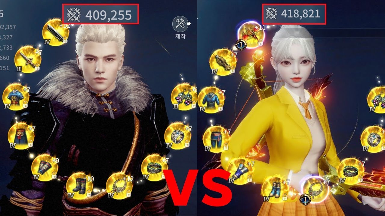 409K Warrior VS 418K KOREA TOP1 Crossbow MIR4 传奇4