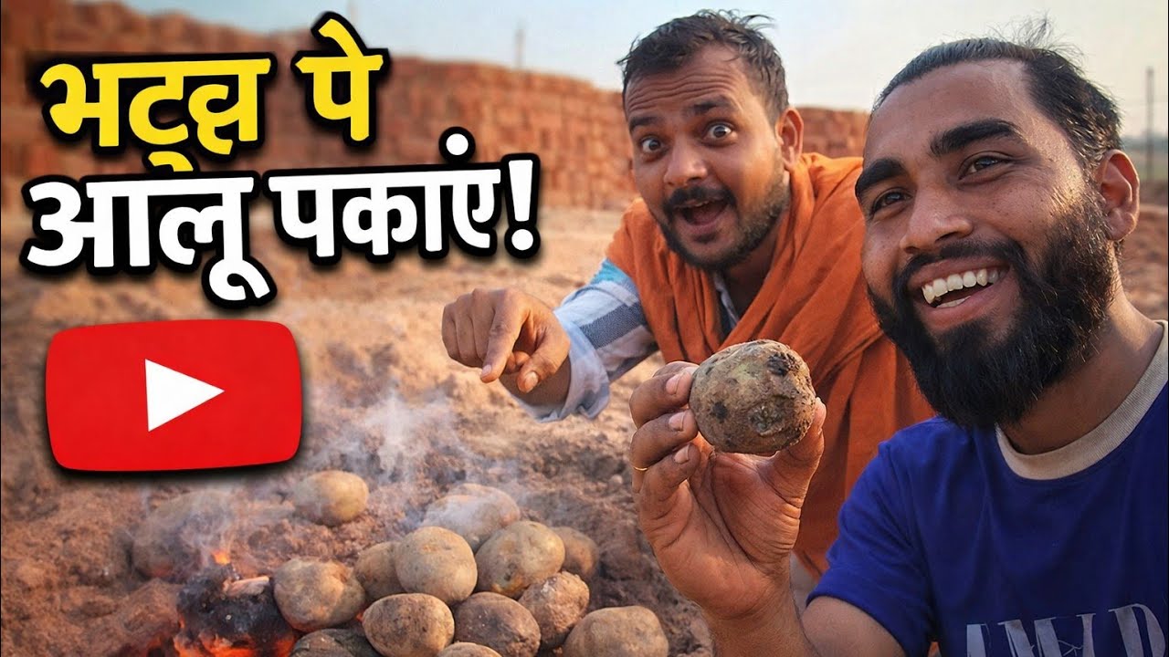 Bhattha Pe Aalu Bhun Ke Khaye 😍🔥 मजा आ गया | Deepak Night Vlogs 