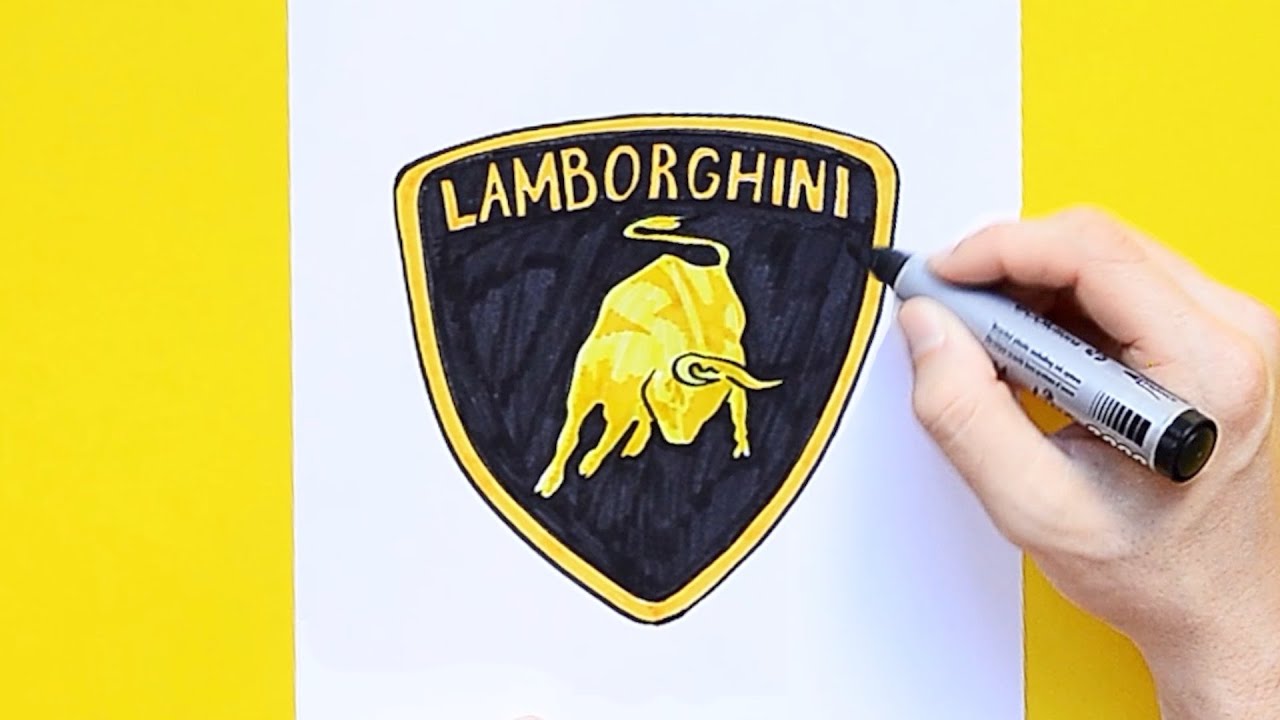 How to draw Lamborghini Bull Logo