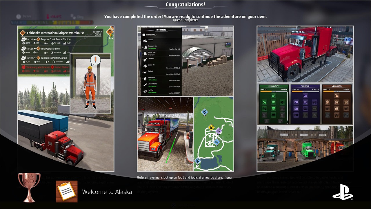 Alaskan Road Truckers (Trial) - Welcome to Alaska Trophy & Careful Trucker Trophy
