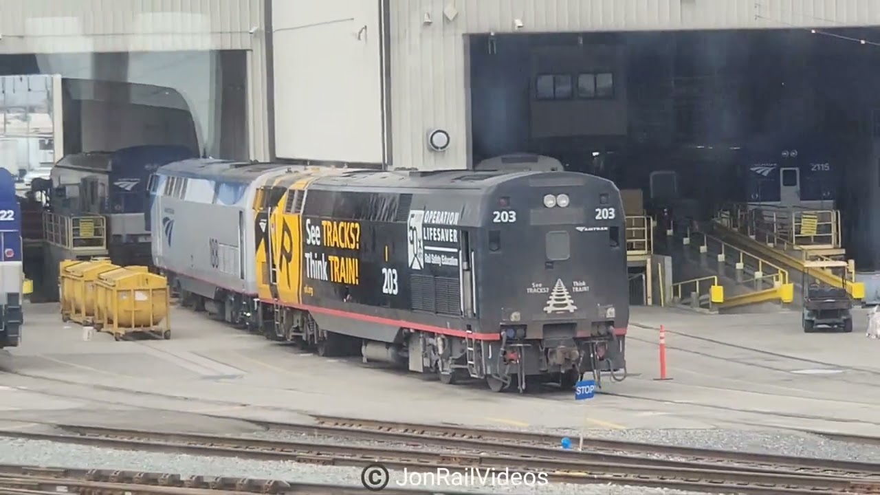 6/7/23 Pre: Passing by Amtrak 8th Street yard, Los Angeles ft. AMTK 203 OLS