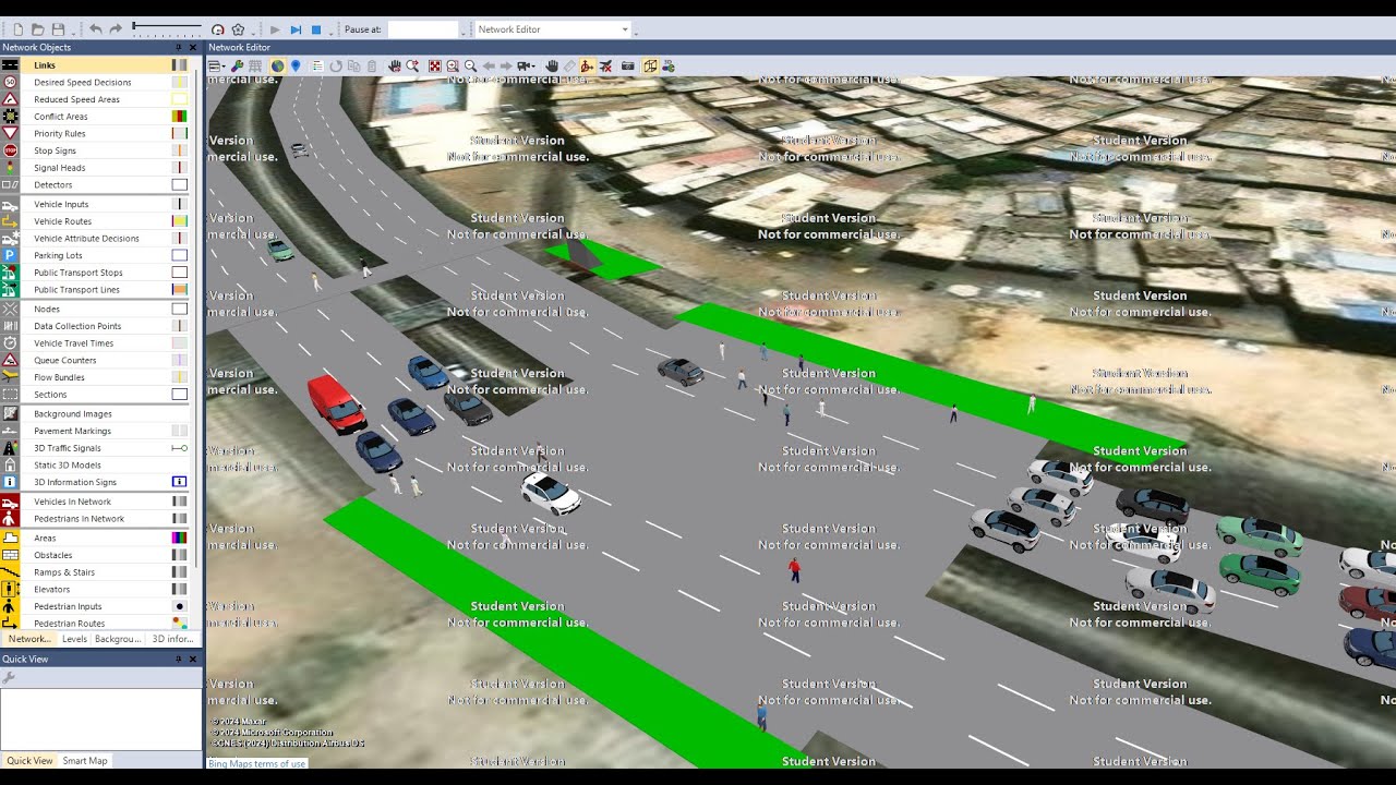 Vissim Software tuturial, Random Pedestrian Crossing, and its impact on a highway#vissim