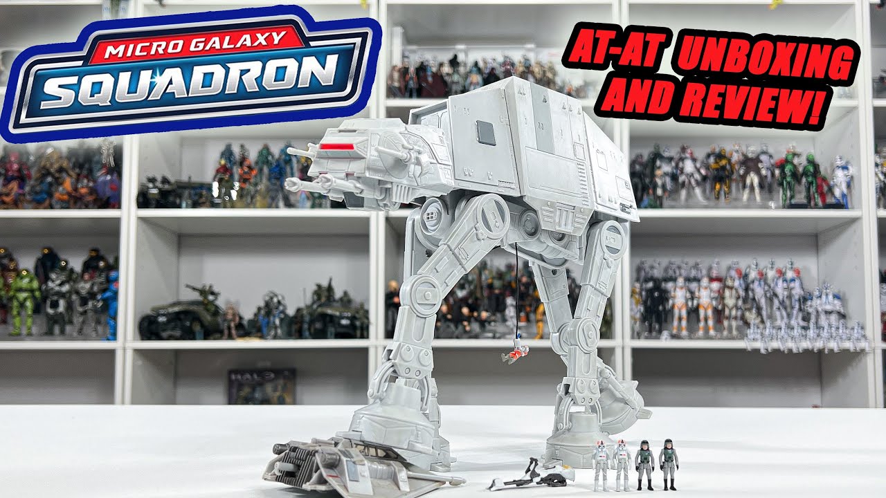 AT-AT Micro Galaxy Squadron unboxing and review from Jazwares