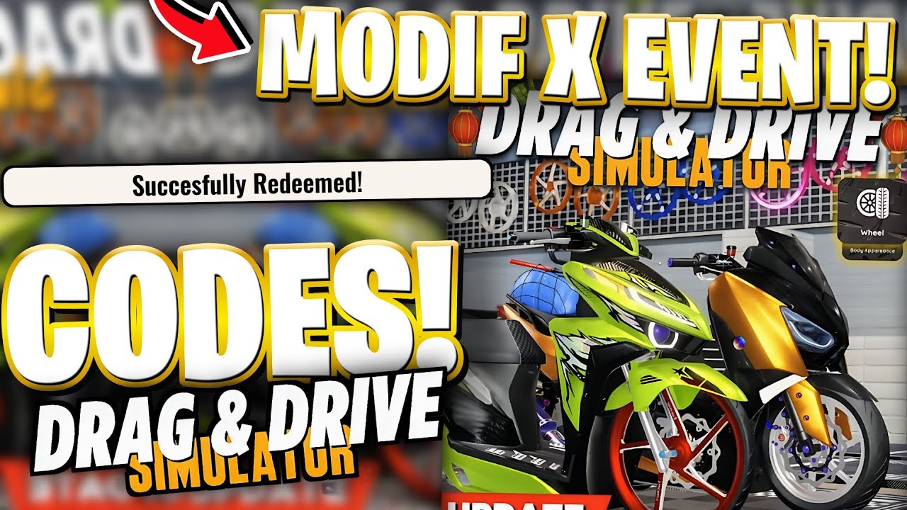 🏮ALL MODIF X EVENT UPDATE CODES FOR DRAG DRIVE SIMULATOR! ROBLOX DRAG DRIVE SIMULATOR CODES