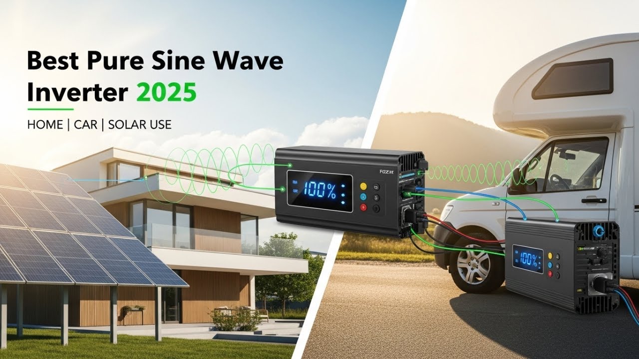 Best Pure Sine Wave Inverter 2025 | 12V/24V/48V DC to 220V/110V AC | Solar & Car Power Converter