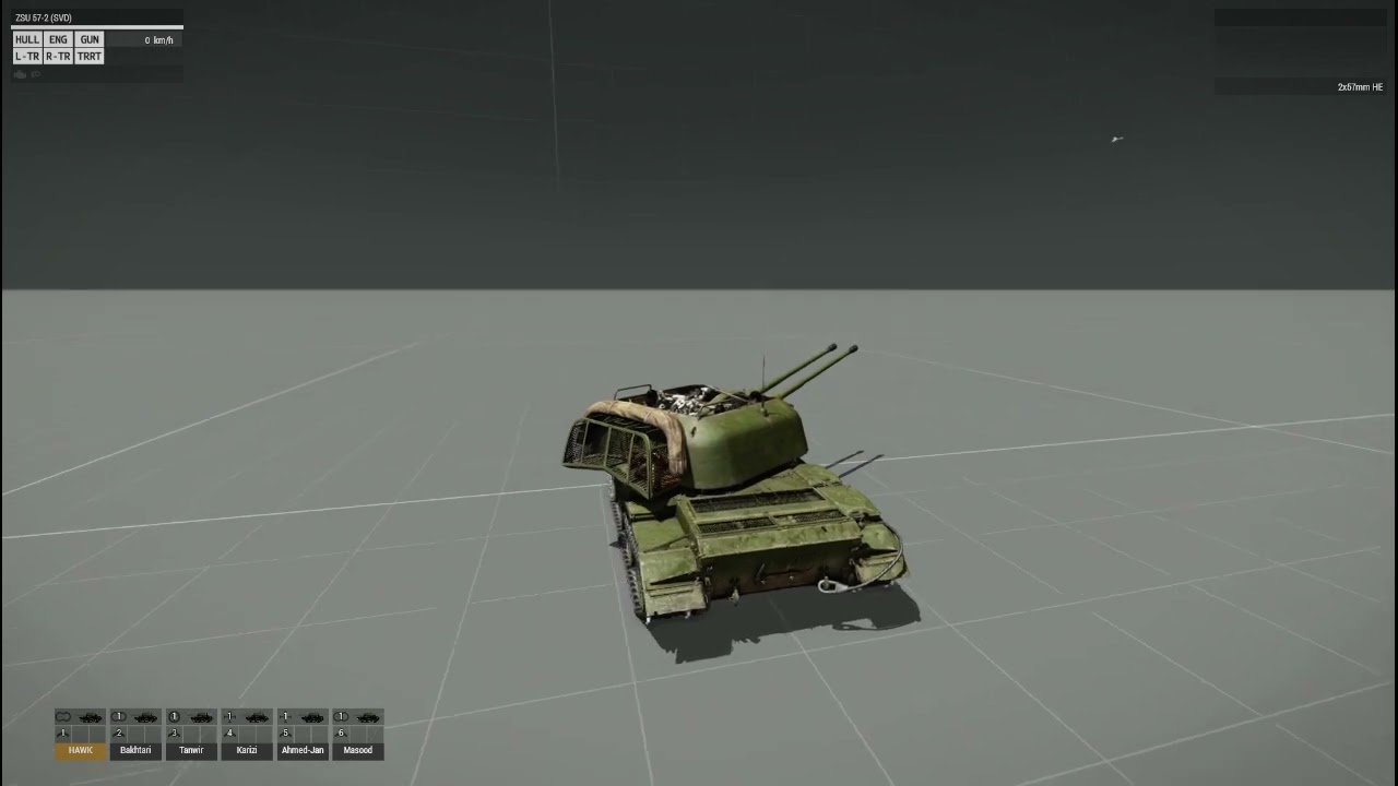 ZSU 57-2  in A3, fireing to flying drone in 3 fire modes (separate, dual,complementary)