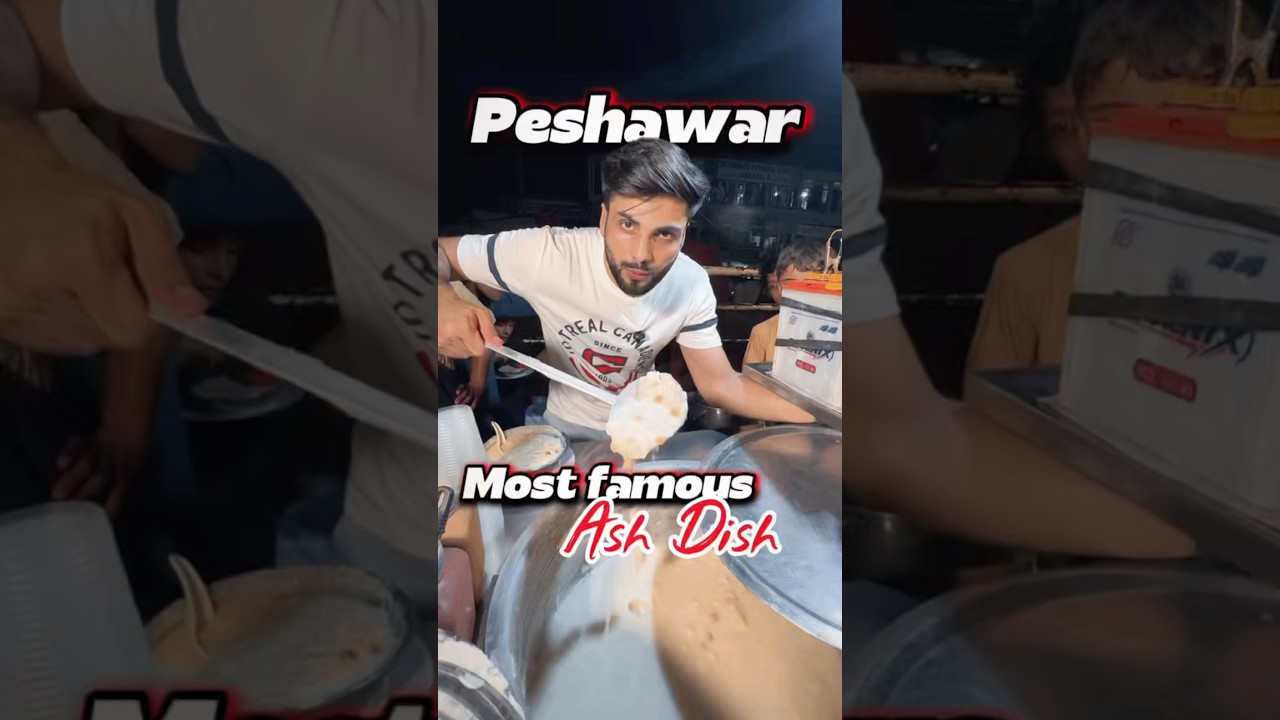 Afghan Traditional Dish &ldquo;Ash&rdquo; in Peshawar 18 Years Old Street Food Stall in Board Bazar #streetfood