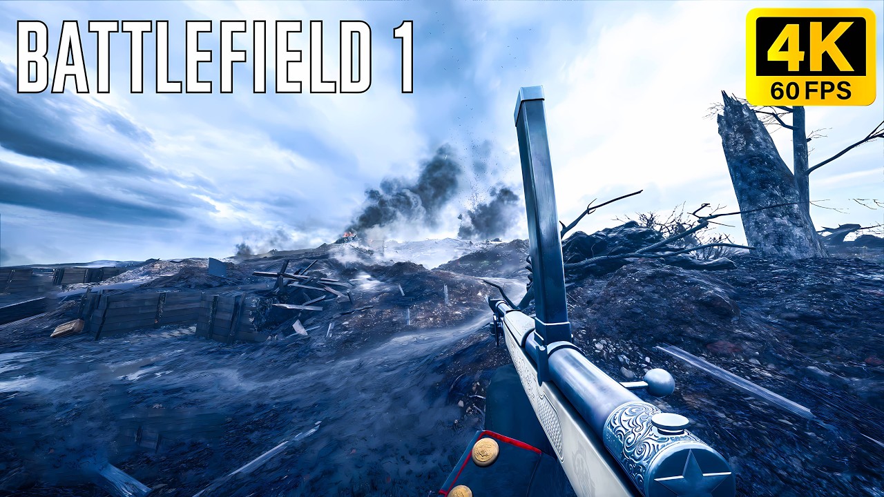 Battlefield 1 Multiplayer Gameplay M1918 Trench DOMINATION! [4K]