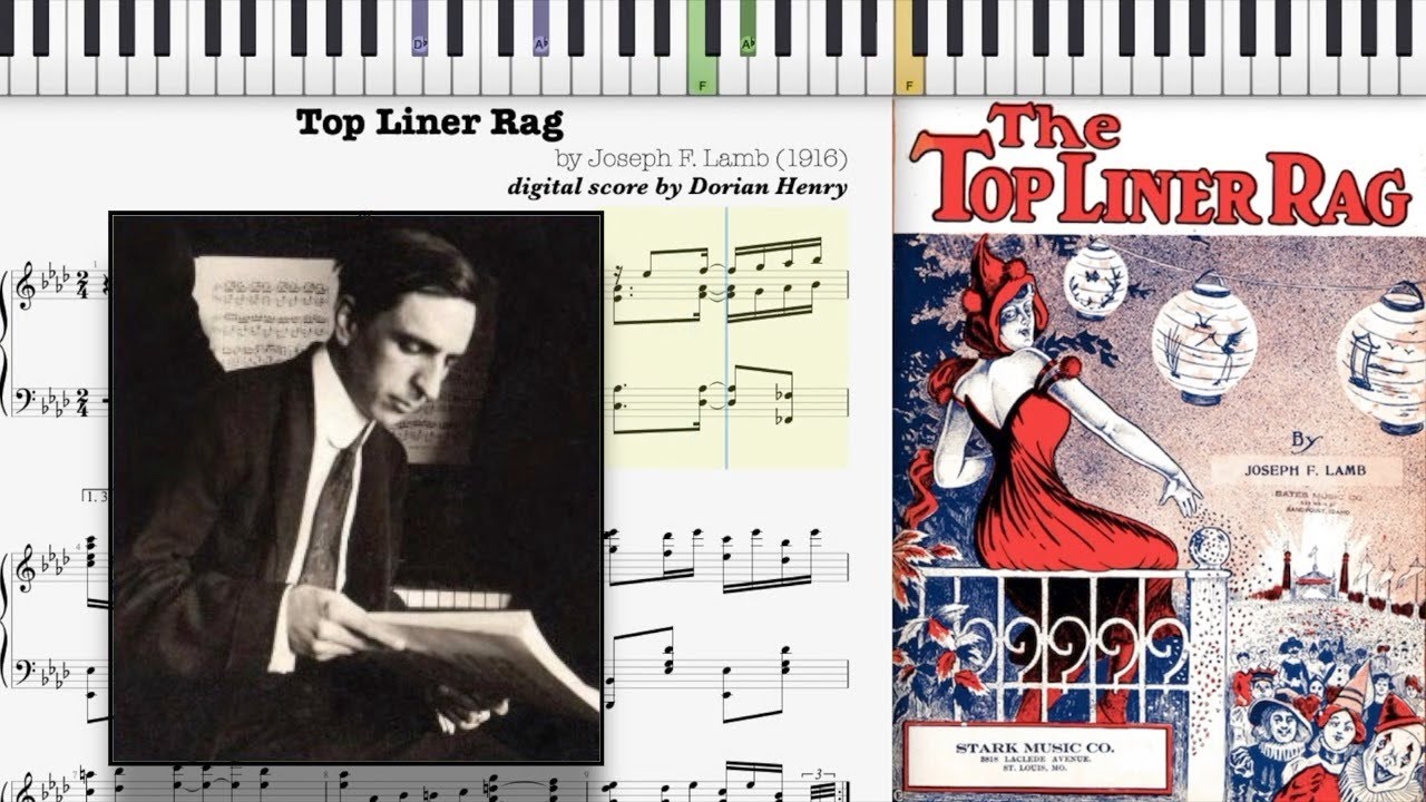 Top Liner Rag by Joseph Lamb (1916, Ragtime piano)