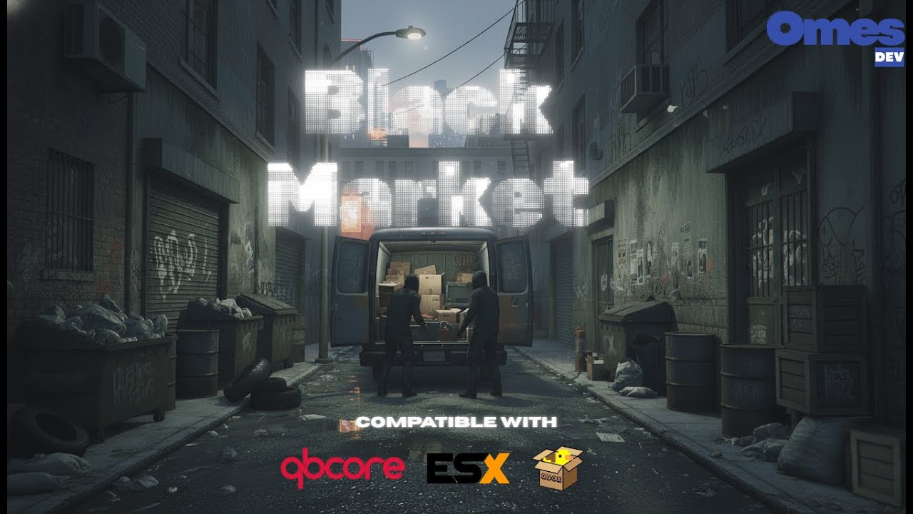 [ESX / QBCORE] Black Market System | FiveM Script 🛒