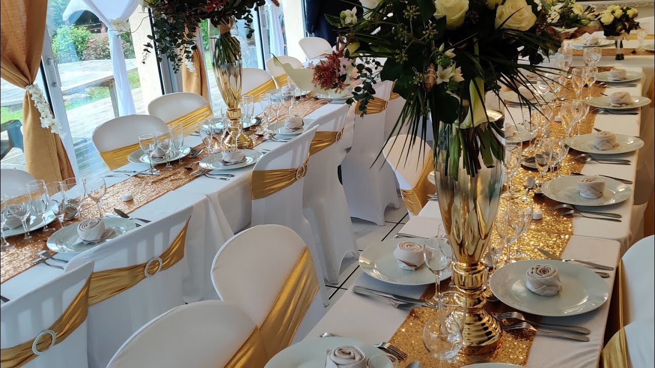 Idée décoration mariage or et blanc #idee #decoration