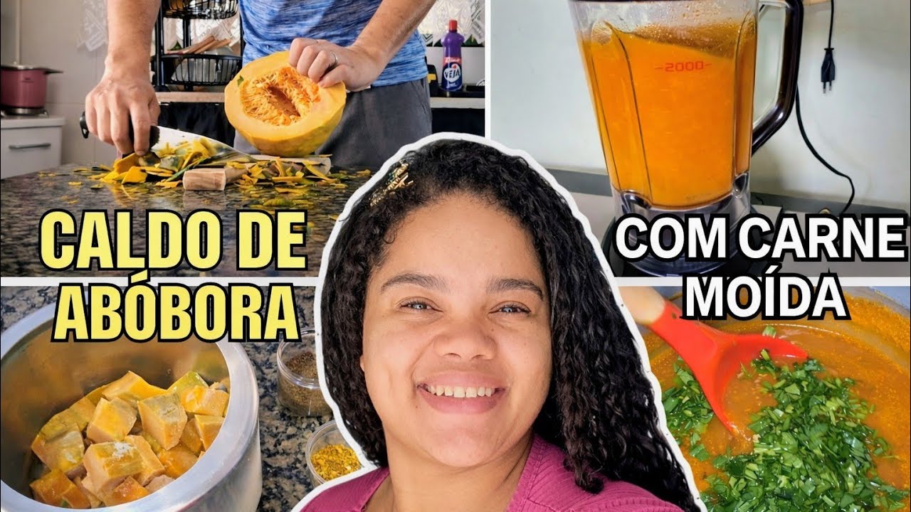 FIZ CALDO DE ABÓBORA COM CARNE MOÍDA! Mais Um Dia Com Rotina 🧡