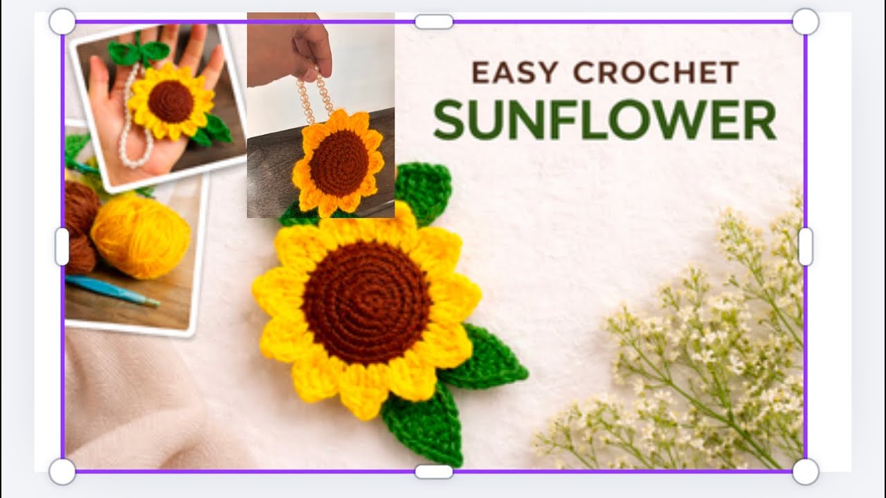⚡️🌻easy crochet sunflower making 