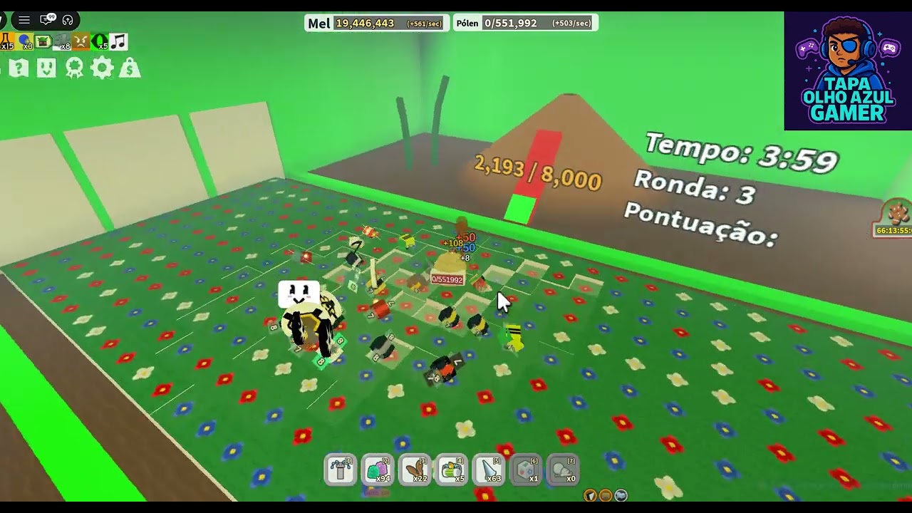 Explorando os segredos de BEE SWARM Simulator Roblox parte 146 Matando Formigas