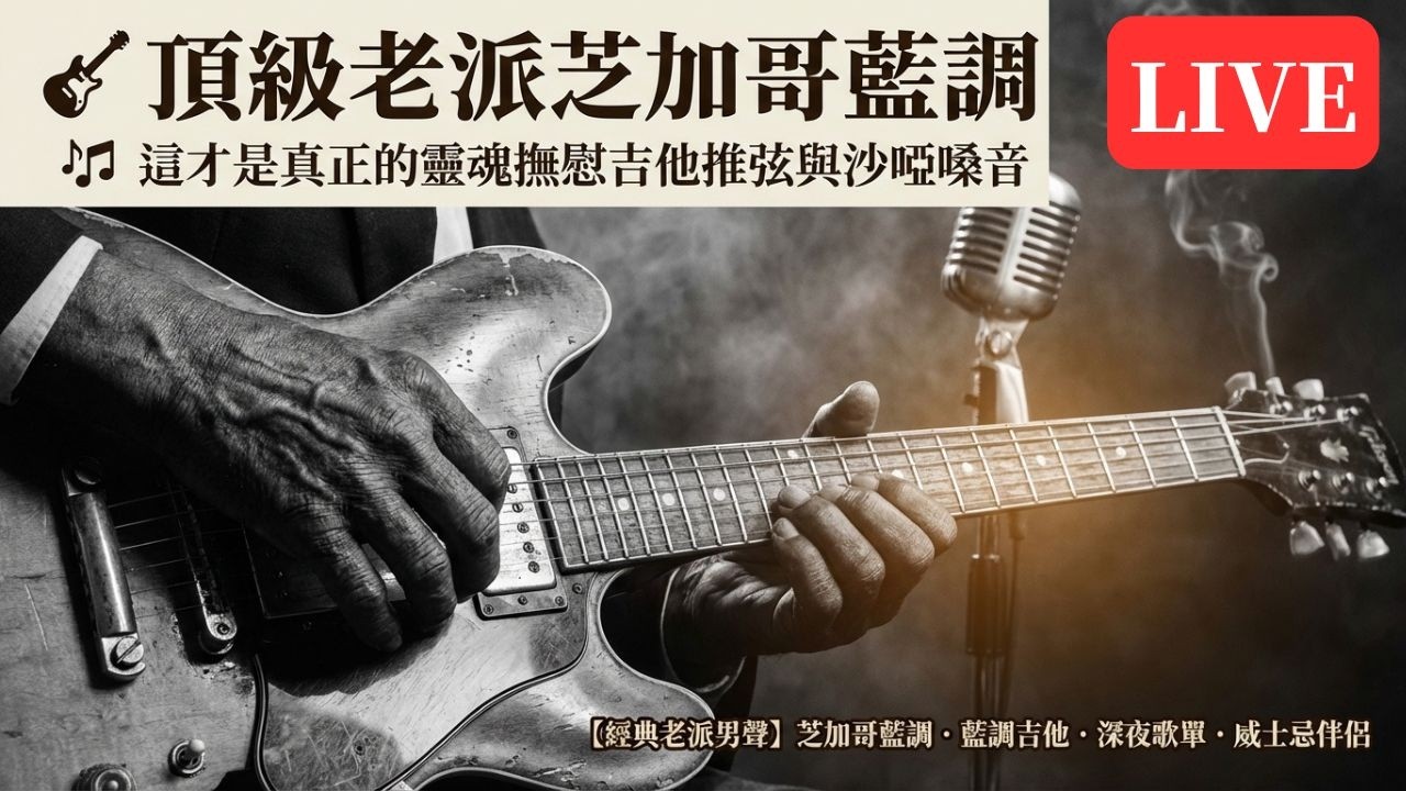 🎸 頂級老派芝加哥藍調｜這才是能真正撫慰靈魂的吉他推弦與沙啞嗓音｜Chicago Blues・藍調吉他・深夜歌單・威士忌伴侶