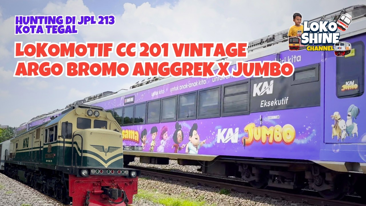 Hunting siang JPL 213 Stasiun Tegal | Ada lokomotif CC 201 Vintage & Argo Bromo Anggrek Livery Jumbo