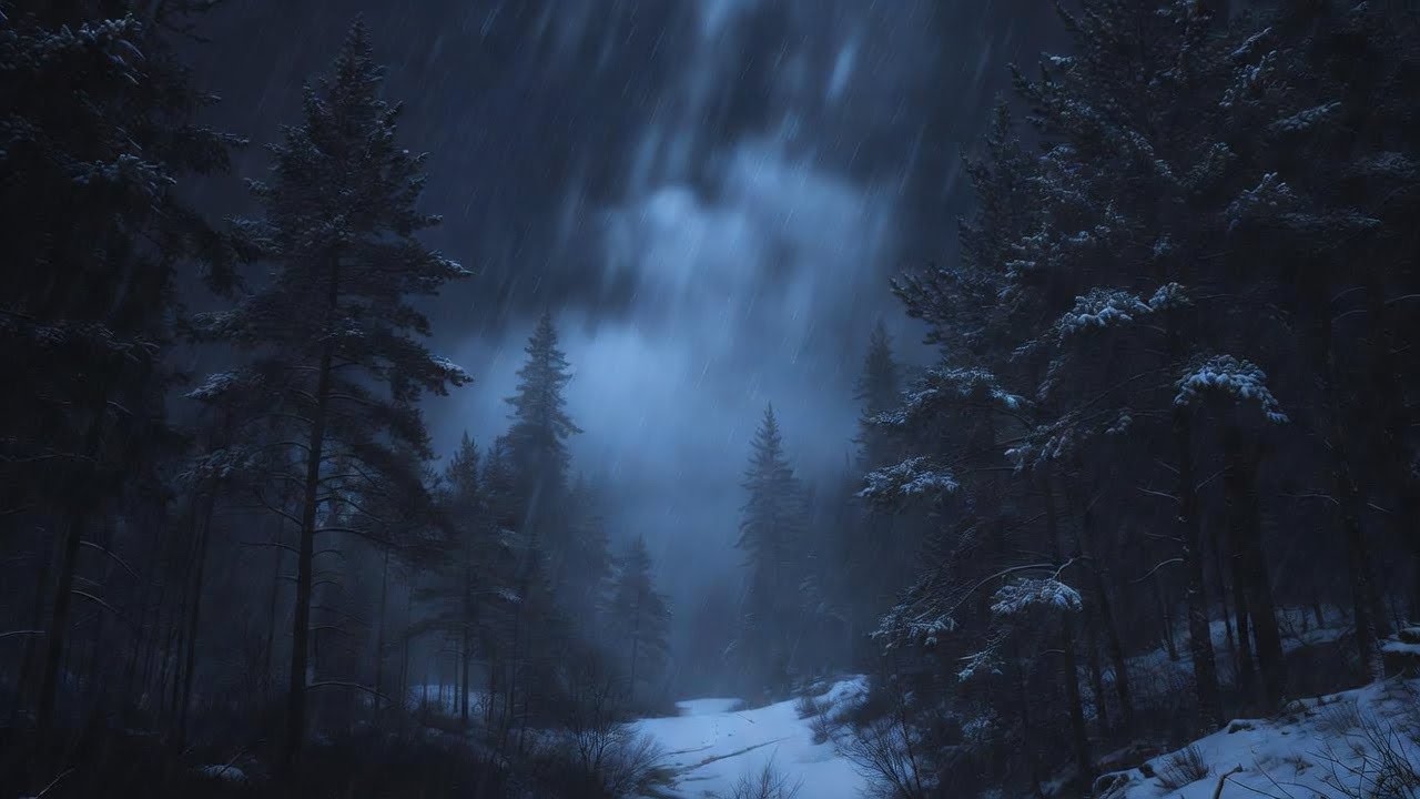 10 Hours Blizzard Snowstorm White Noise ❄️ Cozy Winter Sounds for Deep Sleep, Study & Focus