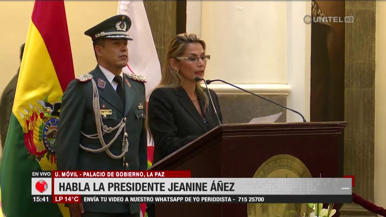 Jeanine Añez: “El Estado necesita a las Fuerzas Armadas para mantener la paz”