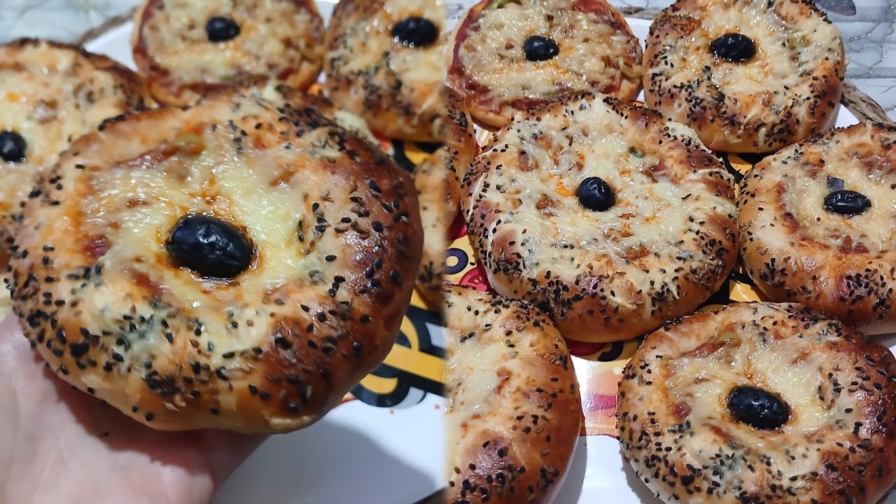 ميني بيتزا بعجينة خفيفة كيما لقطن معا أروع صلصة طماطم 😋 بطريقة سهلة وإقتصادية والبنة قوة 💪
