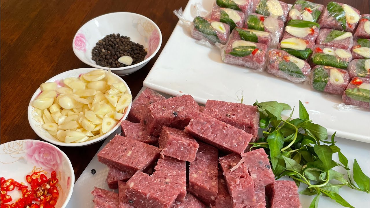 BTBF 541::  Cách làm Nem chua thịt bò.  Ngon bảo đảm thành công ngay lần đầu làm .
