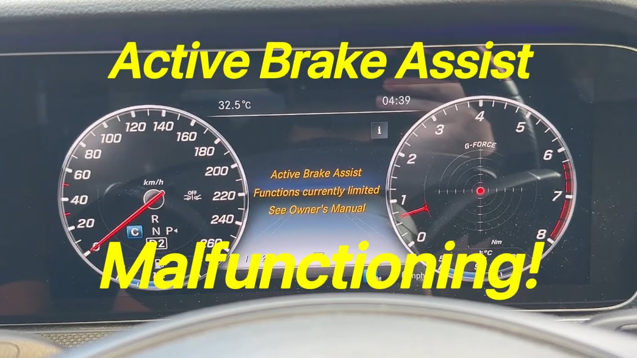 Active Brake Assist inoperative, Active Brake Assist Function currently limited, See Owner’s Manual